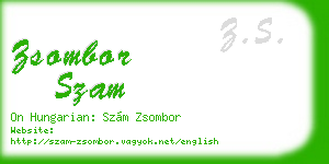 zsombor szam business card
